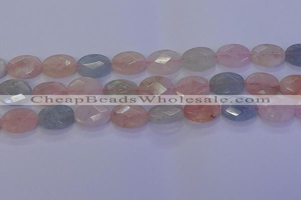 CMG267 15.5 inches 12*16mm faceted oval morganite beads