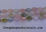 CMG274 15.5 inches 13*18mm faceted flat teardrop morganite beads