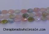 CMG275 15.5 inches 15*20mm faceted flat teardrop morganite beads