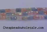 CMG279 15.5 inches 12*16mm faceted rectangle morganite beads