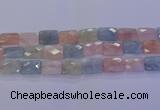 CMG280 15.5 inches 13*18mm faceted rectangle morganite beads