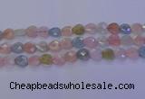 CMG283 15.5 inches 10*10mm faceted heart morganite beads