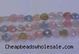 CMG285 15.5 inches 14*14mm faceted heart morganite beads