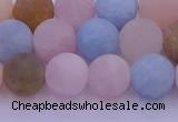 CMG303 15.5 inches 10mm round matte morganite beads wholesale