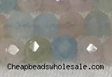 CMG350 15.5 inches 6mm faceted round amethyst gemstone beads