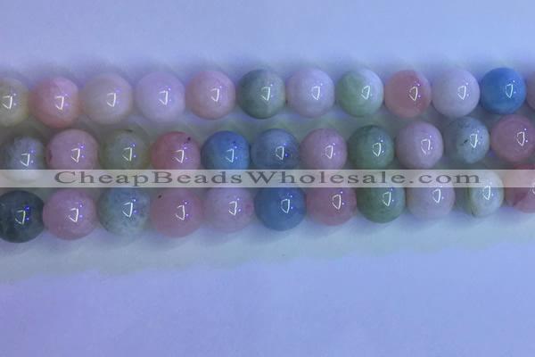 CMG373 15.5 inches 9mm round natural morganite beads wholesale