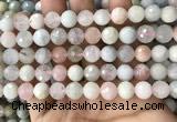 CMG380 15.5 inches 10mm faceted round morganite gemstone beads