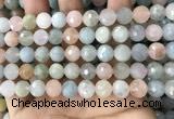 CMG381 15.5 inches 10mm faceted round morganite gemstone beads