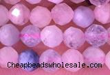 CMG396 15.5 inches 4mm faceted round morganite beads wholesale