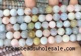 CMG404 15.5 inches 10mm round morganite beads wholesale