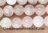 CMG408 15.5 inches 4mm round pink morganite beads wholesale