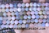 CMG416 15.5 inches 8mm faceted round morganite gemstone beads