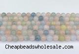 CMG431 15.5 inches 8mm round morganite beads wholesale