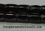 CMH105 15.5 inches 5*8mm faceted tube magnetic hematite beads