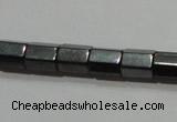 CMH107 15.5 inches 5*6mm faceted tube magnetic hematite beads