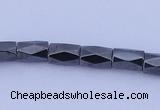 CMH12 16 inches 6*8mm faceted column magnetic hematite beads