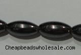 CMH148 15.5 inches 6*12mm rice magnetic hematite beads wholesale