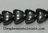 CMH172 15.5 inches 8*8mm heart magnetic hematite beads wholesale