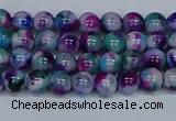 CMJ407 15.5 inches 4mm round rainbow jade beads wholesale