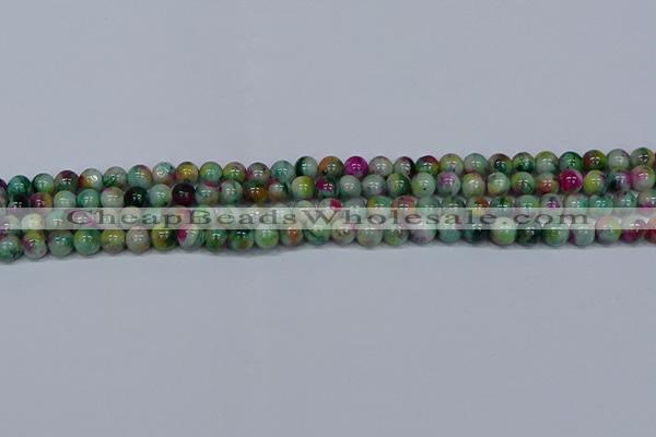 CMJ415 15.5 inches 6mm round rainbow jade beads wholesale