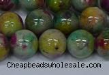 CMJ418 15.5 inches 12mm round rainbow jade beads wholesale