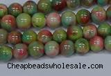 CMJ422 15.5 inches 6mm round rainbow jade beads wholesale