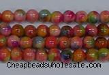 CMJ470 15.5 inches 4mm round rainbow jade beads wholesale