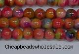 CMJ471 15.5 inches 6mm round rainbow jade beads wholesale