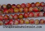 CMJ484 15.5 inches 4mm round rainbow jade beads wholesale