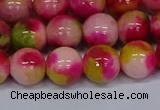 CMJ516 15.5 inches 12mm round rainbow jade beads wholesale