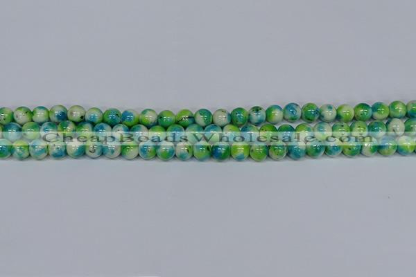 CMJ521 15.5 inches 8mm round rainbow jade beads wholesale