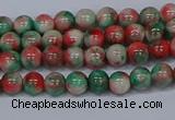 CMJ533 15.5 inches 4mm round rainbow jade beads wholesale