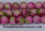 CMJ549 15.5 inches 8mm round rainbow jade beads wholesale