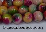 CMJ592 15.5 inches 10mm round rainbow jade beads wholesale