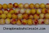 CMJ645 15.5 inches 4mm round rainbow jade beads wholesale