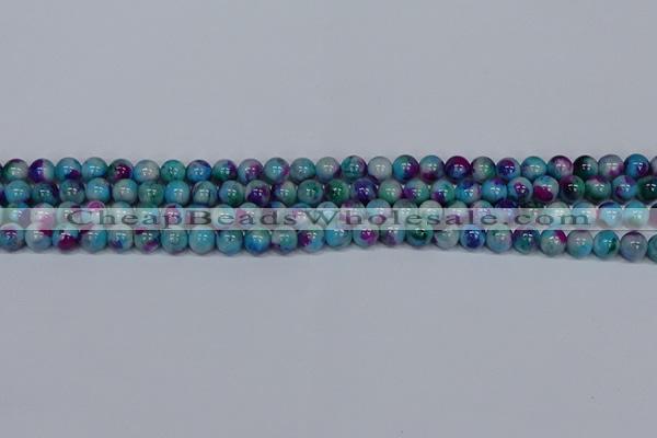 CMJ687 15.5 inches 4mm round rainbow jade beads wholesale