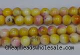 CMJ694 15.5 inches 4mm round rainbow jade beads wholesale