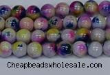 CMJ709 15.5 inches 6mm round rainbow jade beads wholesale