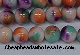 CMJ724 15.5 inches 8mm round rainbow jade beads wholesale