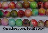 CMJ751 15.5 inches 6mm round rainbow jade beads wholesale