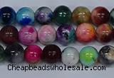 CMJ752 15.5 inches 8mm round rainbow jade beads wholesale