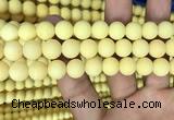 CMJ808 15.5 inches 10mm round matte Mashan jade beads wholesale