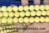 CMJ809 15.5 inches 12mm round matte Mashan jade beads wholesale