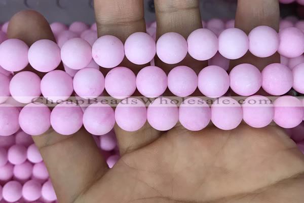 CMJ813 15.5 inches 10mm round matte Mashan jade beads wholesale