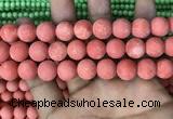 CMJ829 15.5 inches 12mm round matte Mashan jade beads wholesale