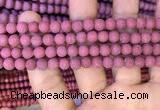 CMJ831 15.5 inches 6mm round matte Mashan jade beads wholesale