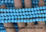 CMJ836 15.5 inches 6mm round matte Mashan jade beads wholesale