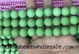 CMJ844 15.5 inches 12mm round matte Mashan jade beads wholesale