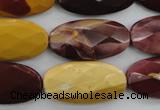 CMK110 15.5 inches 15*30mm faceted oval mookaite beads wholesale