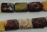 CMK150 15.5 inches 12*16mm faceted rectangle mookaite beads wholesale